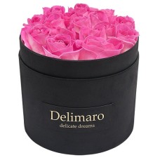Masterbox - pink roses in a black box