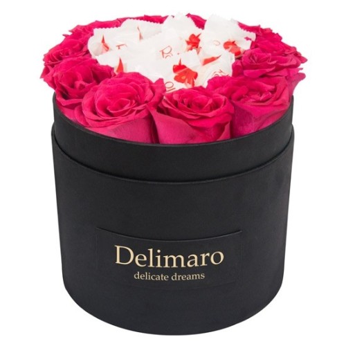 Masterbox - red roses in a black box