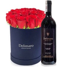 Flowerbox with wine