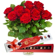 12 red roses with truffles Bolci