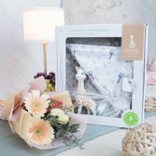 Sophie La Girafe Sophiedoux Blanket Gift set with Flower