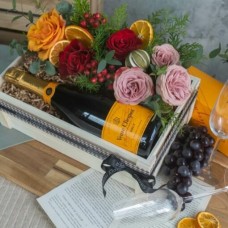 Veuve Clicquot with Flowers
