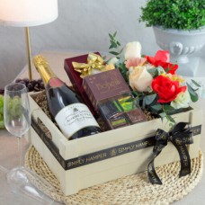 Champagne with Flowers & Chocolates