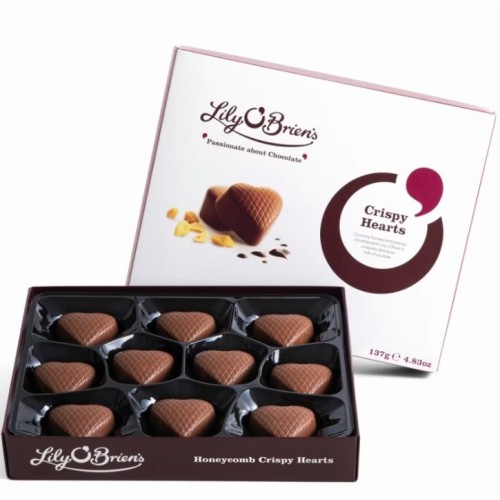 Honeycomb Crispy Hearts, 10 Chocolates, 137g