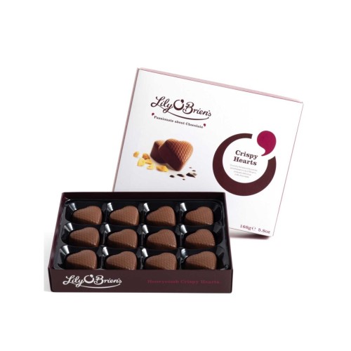 Honeycomb Crispy Hearts, 12 Chocolates, 168g