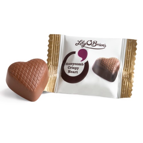 Honeycomb Crispy Heart, Milk Chocolate 14g