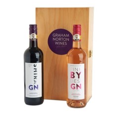Graham Norton's Own Shiraz & Rose in a Embossed Wooden Gift box