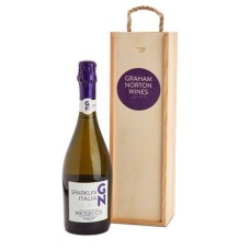 Graham Norton's Own Prosecco in a hand Embossed Wooden Gift box
