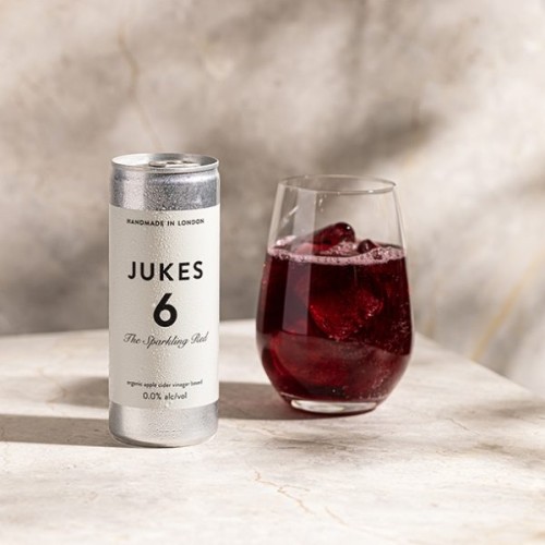 Jukes No. 6 Sparkling Red, Alcohol-Free, Box of 4 Cans