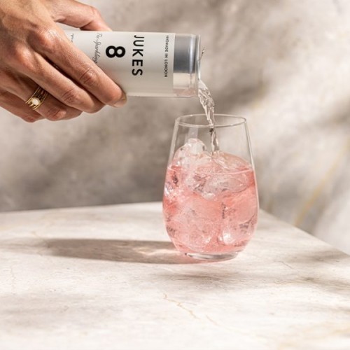 Jukes The Sparkling Rose, No. 8 Alcohol-Free, Box of 4 Cans