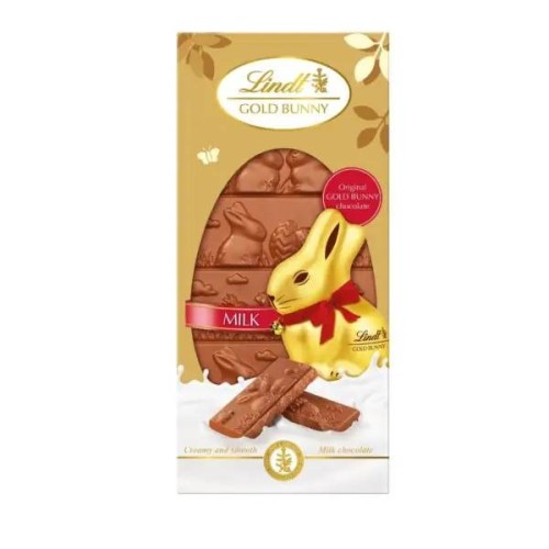 LINDT Gold Bunny Milk Chocolate Bar 120g (2 Quantity)