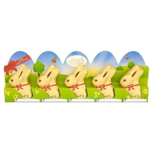 LINDT Gold Bunny Milk Chocolate  5 pack 50g (2 Quantity)