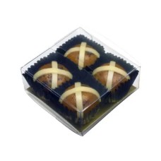 SHEPCOTE 4 Marzipan Hot Cross Buns 45g