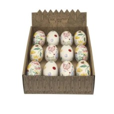 TIN TREATS Emma Bridgewater Egg Shaped Tin with Choc Eggs 100g