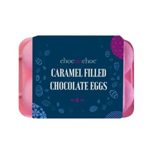 CHOC ON CHOC Caramel Filled Chocolate Eggs in Egg Box 440g