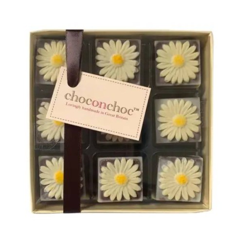 CHOC ON CHOC Dark & White Belgian Chocolate Daisies 90g