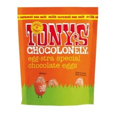 Tonys Chocolonely Caramel & Sea Salt Mini Easter Egg Pack (2 Quantity)