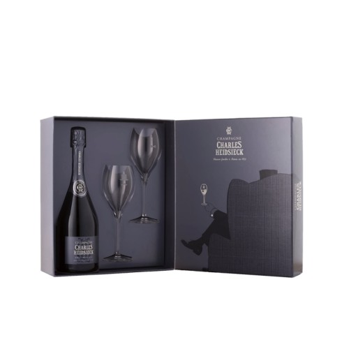 Champagne Charles Heidsieck Armchair Gift Set Brut Reserve & Flutes NV