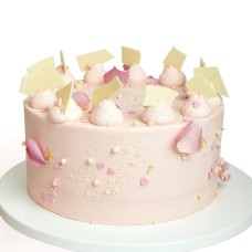 Pink Heart Sprinkle Cake (Large (10