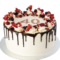 Berry Sprinkle Numbered Birthday Cake (Extra Large (12
