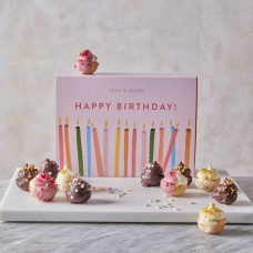 Happy Birthday Mixed Mini Cupcake Box (12 Pieces)