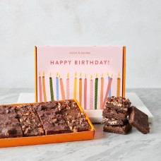 Happy Birthday Vegan Wheat-Free Mini Brownie Box (12 Pieces)