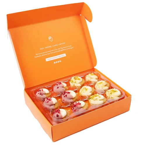 Mixed Fruity Mini Cupcake Box (12 Pieces)