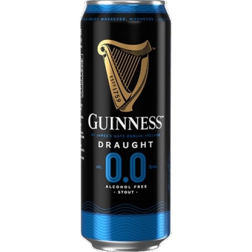 Guinness Draught 0.0 Alcohol Free Stout 24 Pack
