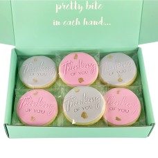Thinking of You Cookie Box (12 PACK PINK/GREY)
