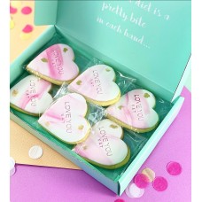 Love You Heart Cookies (50 pack)