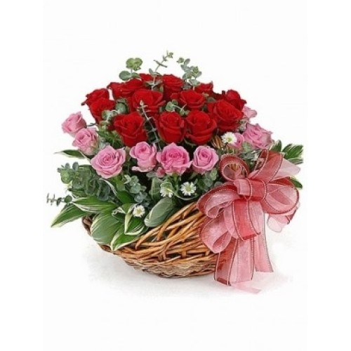 Red and pink basket