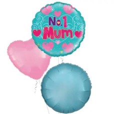 No 1 Mum Balloon (3 Balloons Gift Boxed & Gift)
