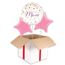 Best Mum Pink and Gold (4 Balloons Gift Boxed & Gift)