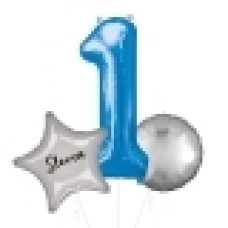 Blue Two Digit Number Balloons 10-99