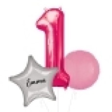Pink Two Digit Number Balloons 10-99