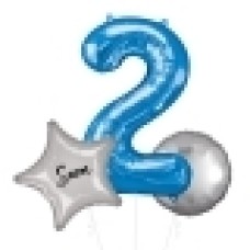 Large Blue Shape Balloon No 3 (3 Balloons Gift Boxed)