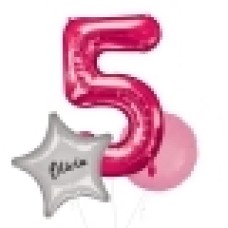 Large Pink Shape Balloon No 6 (3 Balloons Gift Boxed)