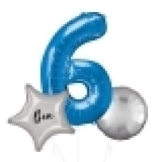 Large Blue Shape Balloon No 7 (3 Balloons Gift Boxed)