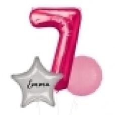 Large Pink Shape Balloon No 8 (3 Balloons Gift Boxed)