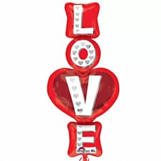 Love Letters Supershape Balloon (3 Balloons Gift Boxed)