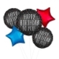 Birthday Boy Burst Balloon (3 Balloons Gift Boxed)