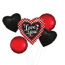 I Love You White Dots Balloon (3 Balloons Gift Boxed)