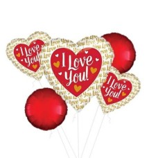 I Love You Gold Balloon (3 Balloons Gift Boxed)