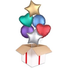 Magical Mix Satin Party Bouquets (2x Bunch of 6 Balloons (12 Balloons))