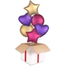 Mermaid Mix Satin Party Bouquets (2x Bunch of 6 Balloons (12 Balloons))