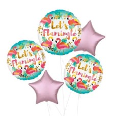 Lets Flamingle Flamingo Balloon (3 Balloons Gift Boxed)