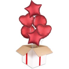 Sangria Satin Party Bouquets (2x Bunch of 6 Balloons (12 Balloons))