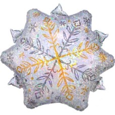 Snow Holographic Junior Shape Balloon (3 Balloons Gift Boxed)
