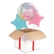 Happy Birthday Star Supershape Balloon (3 Balloons Gift Boxed)
