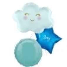 Rainbow Unicorn Iridescent SuperShape Balloon (3 Balloons Gift Boxed)